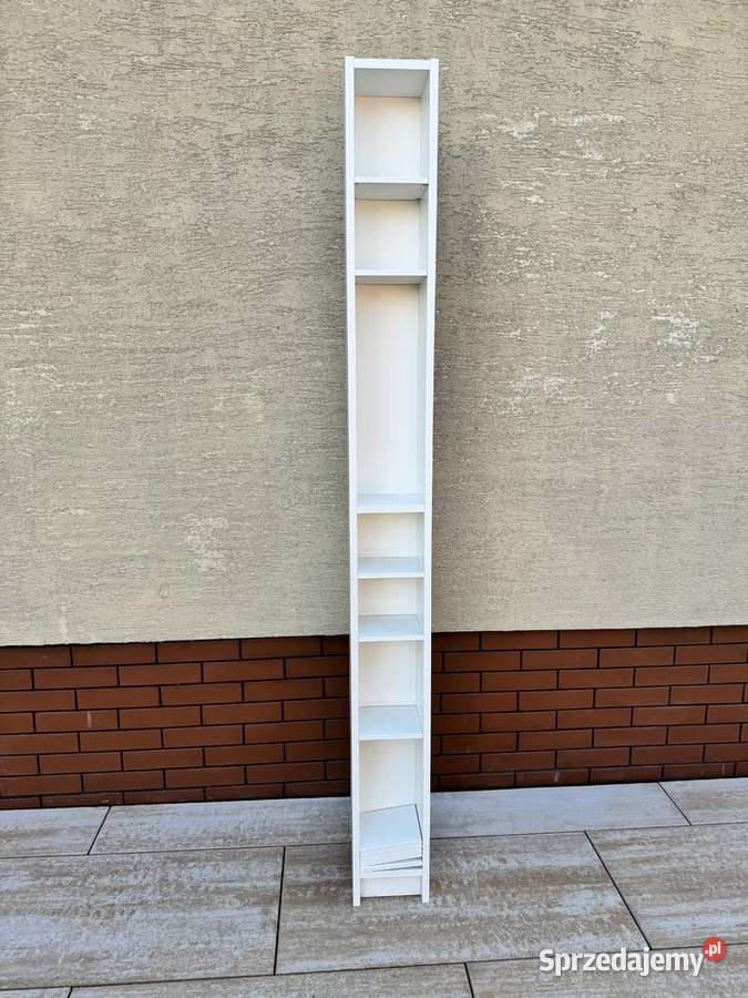 Słupek z półkami stojak na płyty biały regał mazowieckie