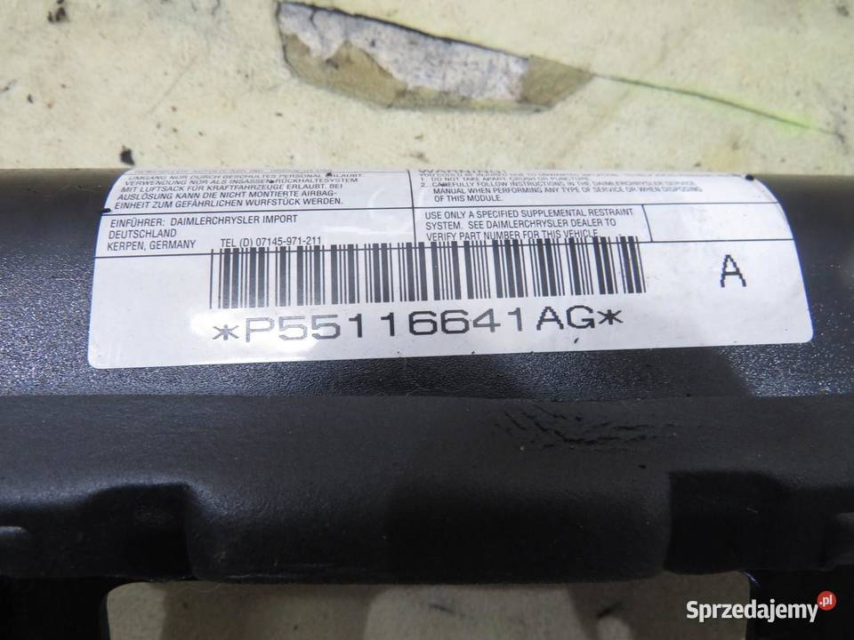 KURTYNA AIR BAG PRAWA JEEP WK P55116641AG Poduszki powietrzne