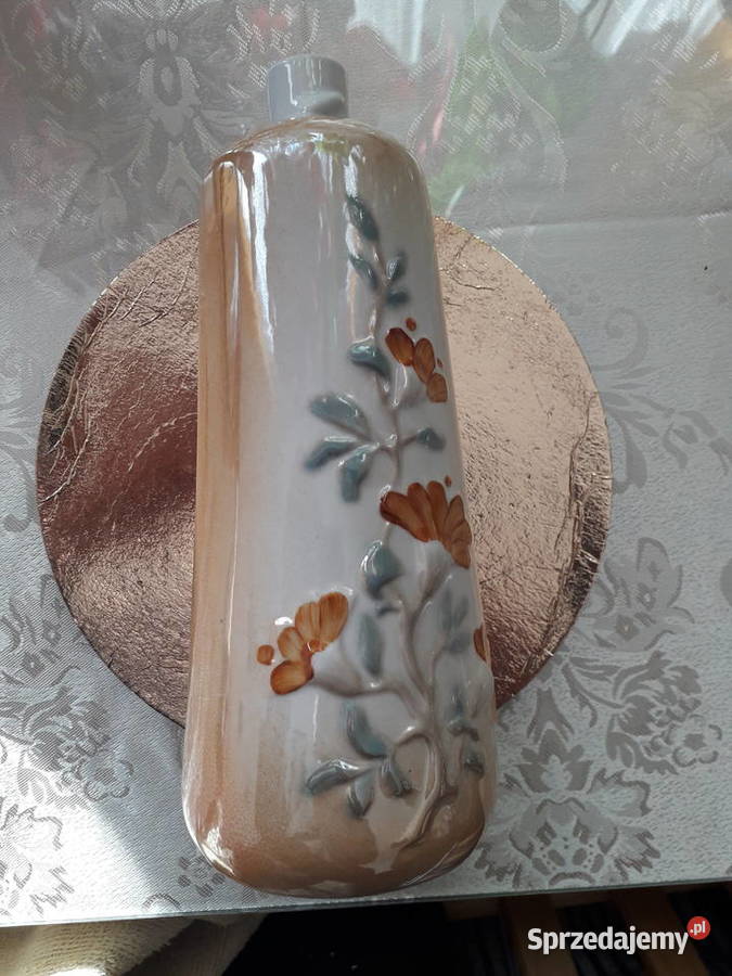 Ceramiczna butla wazon sygnowany Warszawa