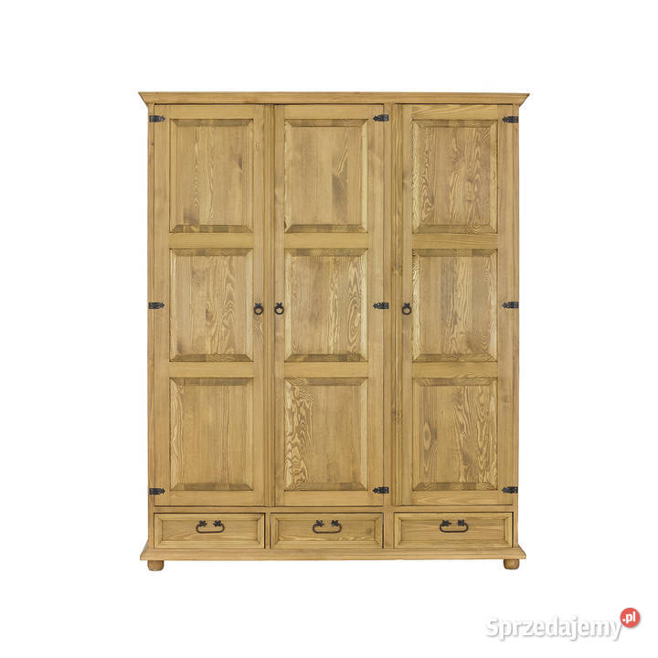 Stylowa duża szafa trzydrzwiowa na ubrania do 195cm Maków Podhalański