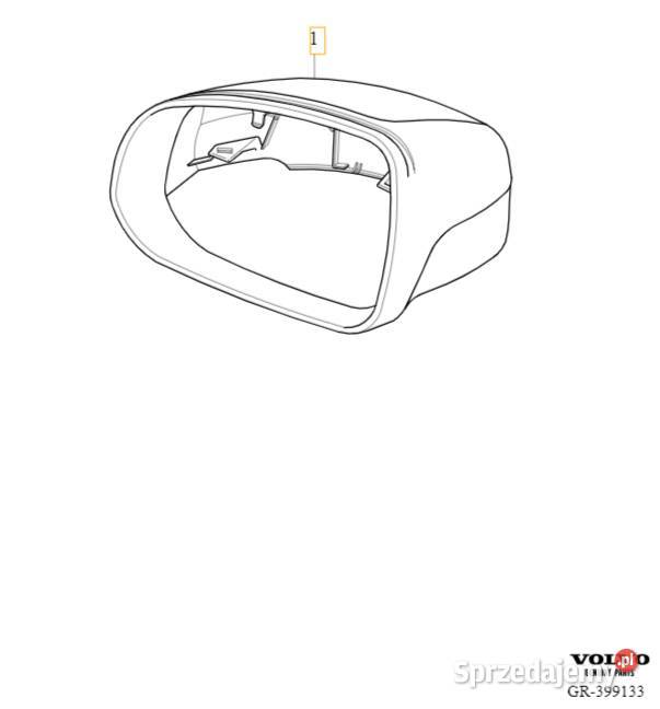 VOLVO V90CC XC60 II obudowa lusterka lewa czarny Bielany Wrocławskie
