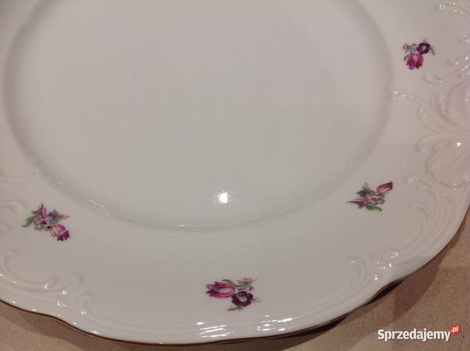 Duży Talerz Patera Pólmisek Porcelana WAŁBRZYCH lubuskie Nowa Sól