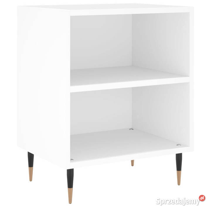 Szafki nocne 2 białe 40x30x50 materiał
