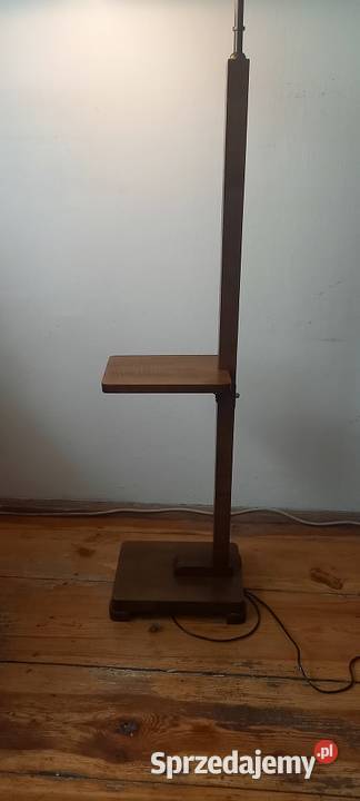 Drewniana lampa w stylu Art Deco z półką ruchome Skierniewice