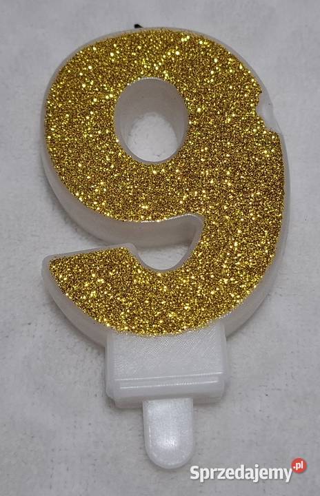 Świeczka urodzinowa 9 dziewięć dziewiąte Czeladź