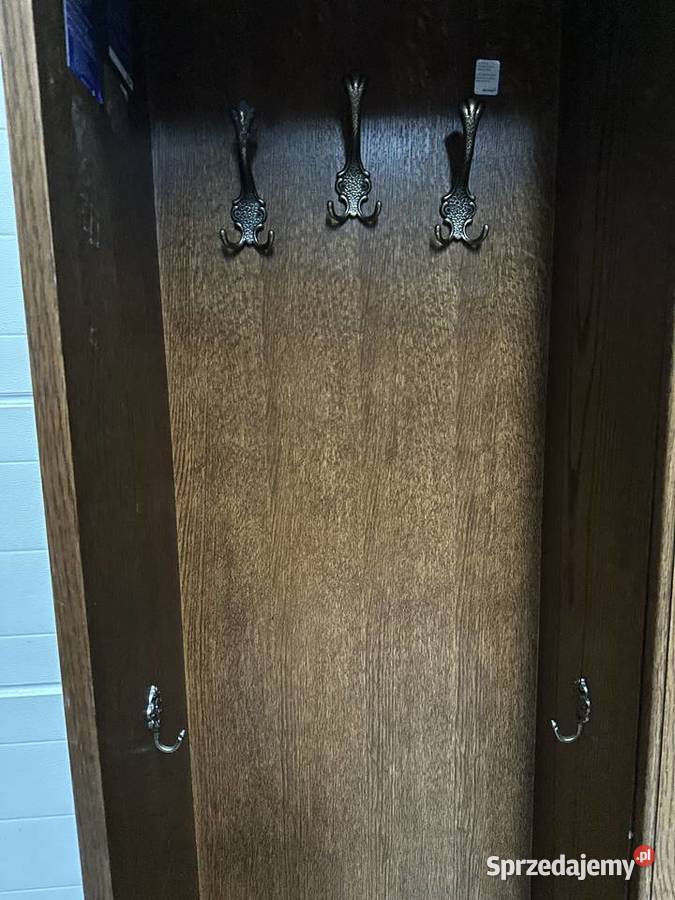 Dębowa garderoba wieszak lustro Sławoszewek