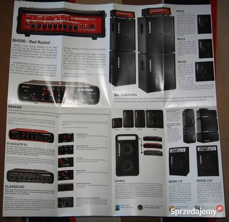 tc electronic bass amps brochure broszura Kępice