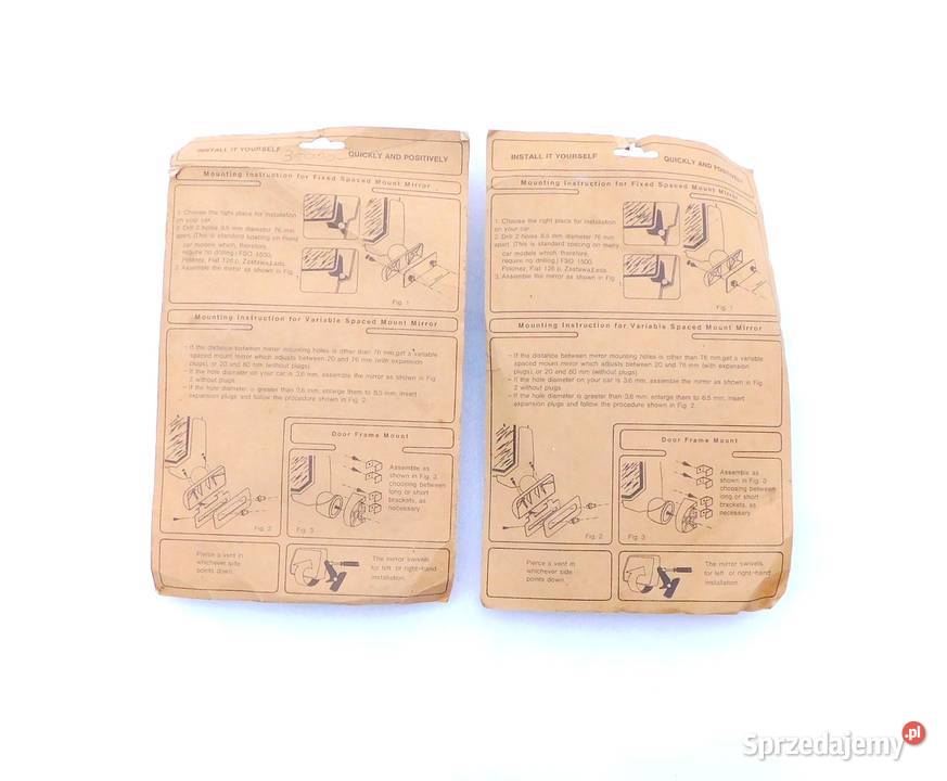 2x NOWE lusterko uniwersalne lewe prawe Fiat Tarnów