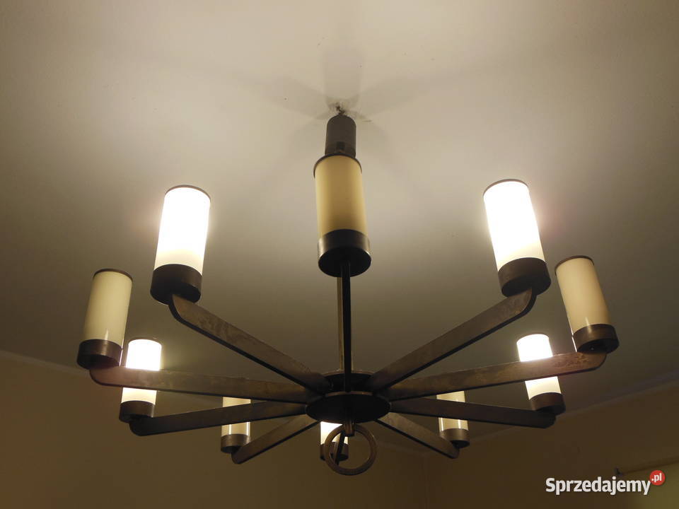 Lampa Żyrandol mosiężny unikat 10ramienny Wrocław