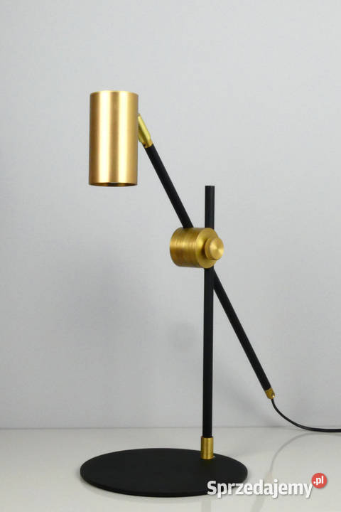 Lampa biurkowa GYLLENE złoty czarny metal Nowe