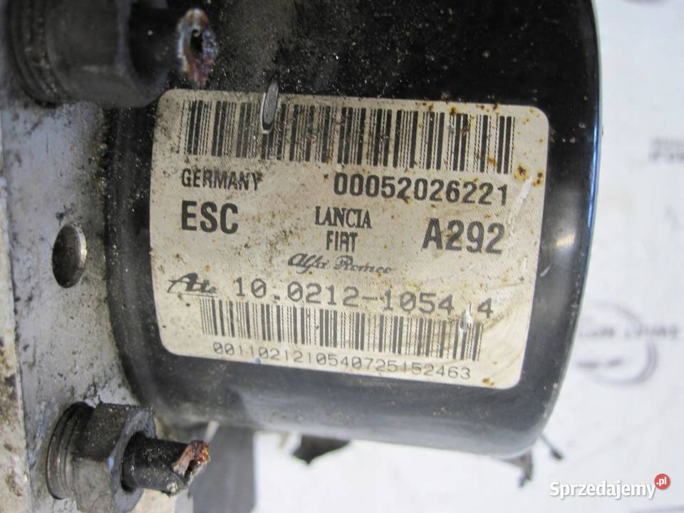 FIAT DOBLO II LIFT 15r pompa ABS 00052026221 osobowe Pompy hamulcowe sprzedam