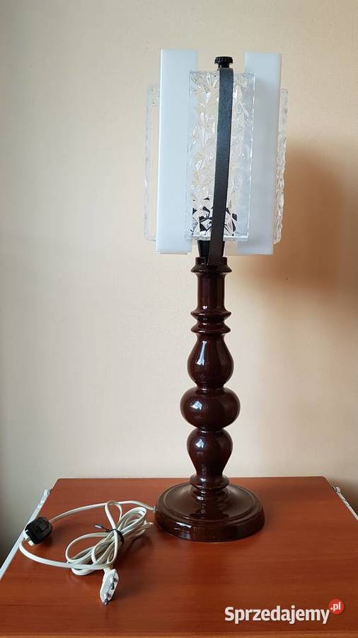 Stara lampa stołowa Polam Mysłakowice PRL śląskie Dąbrowa Górnicza