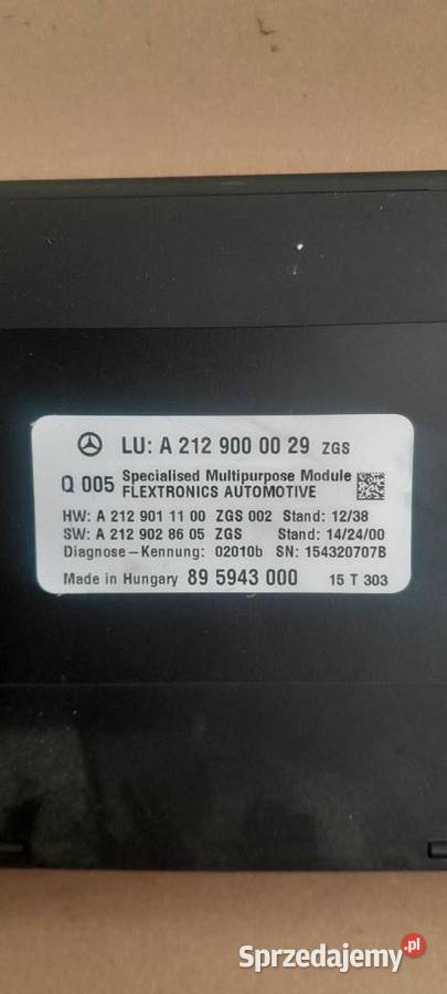 MERCEDES W212 15R LIFT MODUŁ STEROWNIK Dobiegniew
