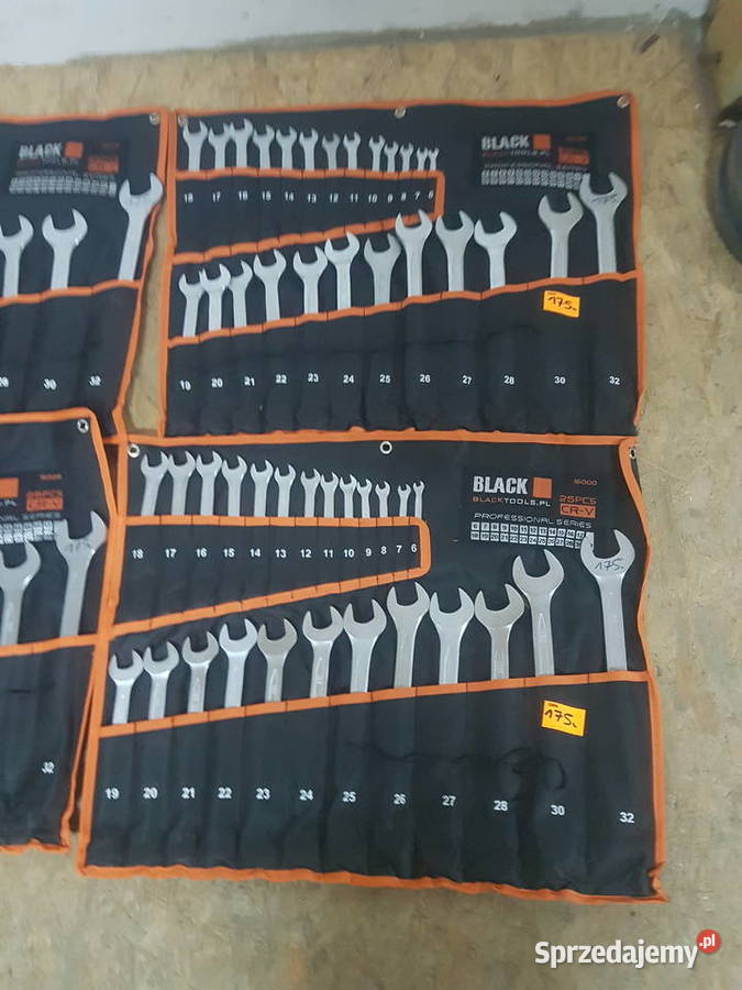 ZESTAW KLUCZY PŁASKOOCZKOWYCH 632 mm BLACK 25 EL Ręczne wielkopolskie Głogowa