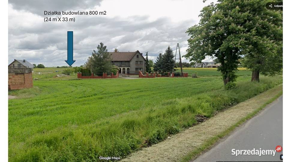 Działka budowlana k Wrocławia Kostomłoty