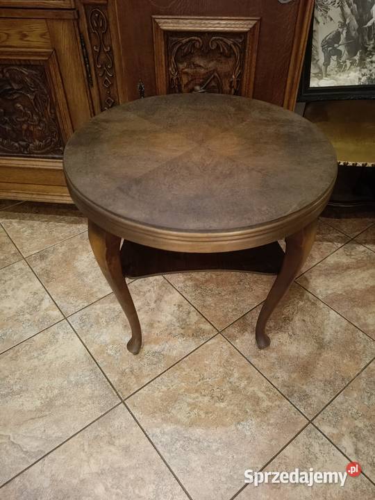 Okrągły stolik kawowy na nogach ludwikowskich 64cm kujawsko-pomorskie Lipno