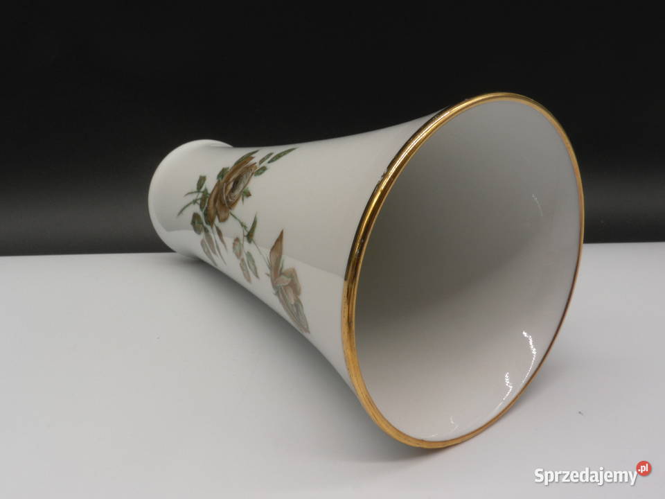 Wazon porcelanowy AK Kaiser róże Porcelana i szkło wielkopolskie Raszków