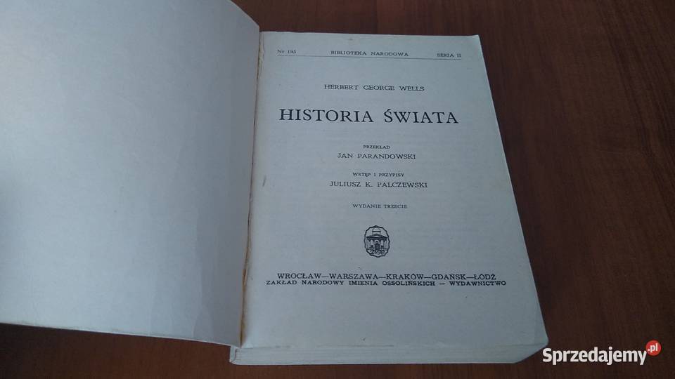 Historia świata Herbert George Wells Biblioteka Gdańsk sprzedam