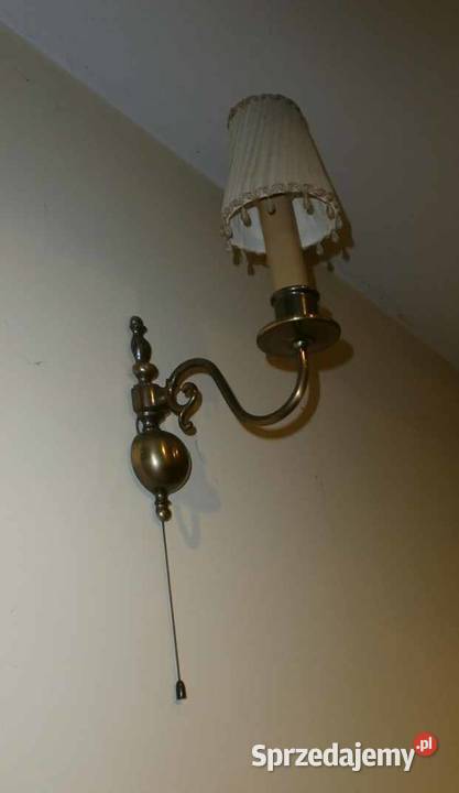 Mosiężne Lampy Ścienne Świece Kinkiety Vintage Kraków