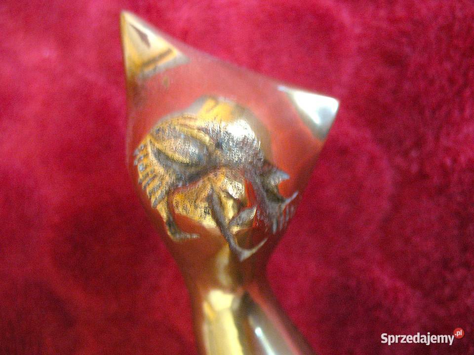 Kot smukły kotek z mosiądzu 15 x 55 x 5 mazowieckie Siedlce