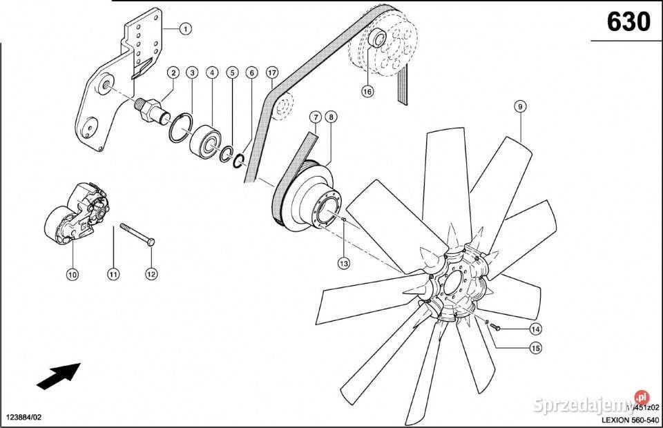 Claas Lexion 560 NAPINACZ PASA 0007964490 Rolnictwo