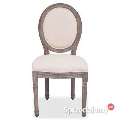 vidaXL Krzesła stołowe 4 kremowe obite mazowieckie Warszawa sprzedam
