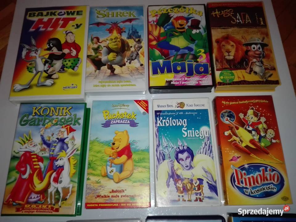 Kasety VHSfilmy dziecistan b sprzedam