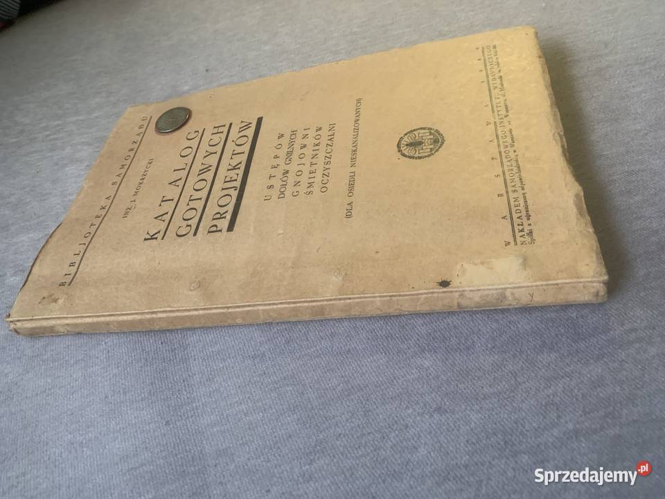1936 katalog gotowych projektów ustępów dołów łódzkie Łowicz sprzedam