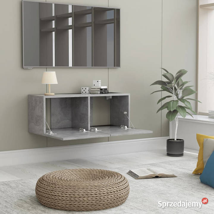 Szafka pod TV szarość betonu 80x30x30 WM801476 Warszawa