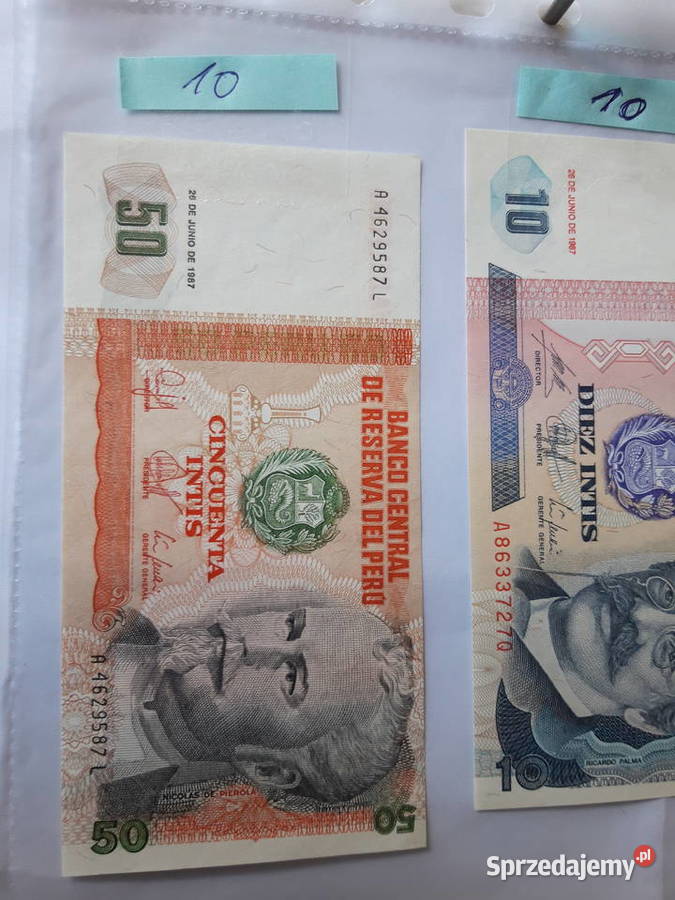 Banknot kolekcjonerski Peru Ruda Śląska sprzedam
