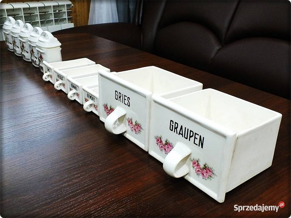 Zestaw Stare pojemniki kuchenne porcelana Żary sprzedam