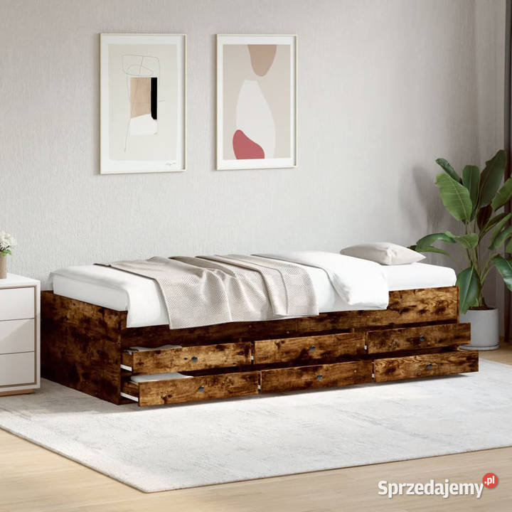 Łóżko dzienne z szufladami bez materaca 100x200 Łóżka