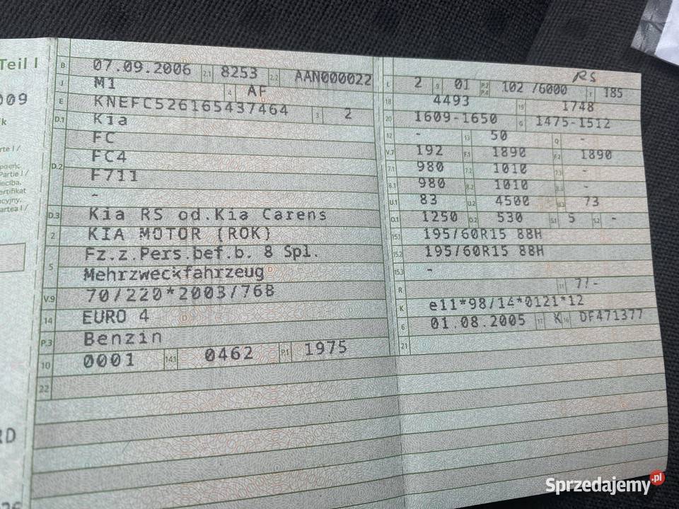 Kia z Niemiec mały przebieg Przewóz sprzedam