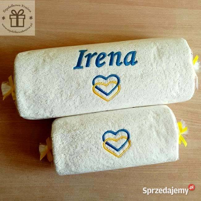 Prezent Ukrainki Ukraińca RĘCZNIK z imię serce