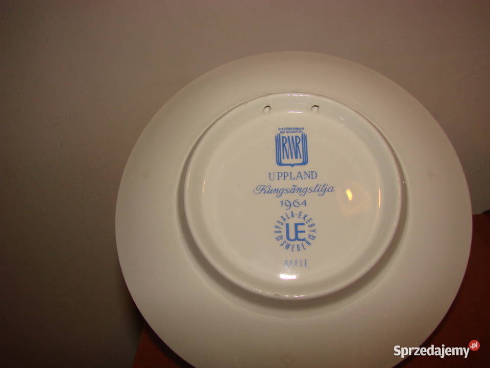 Gefle porcelanowy talerz z lilją 1964 pomorskie