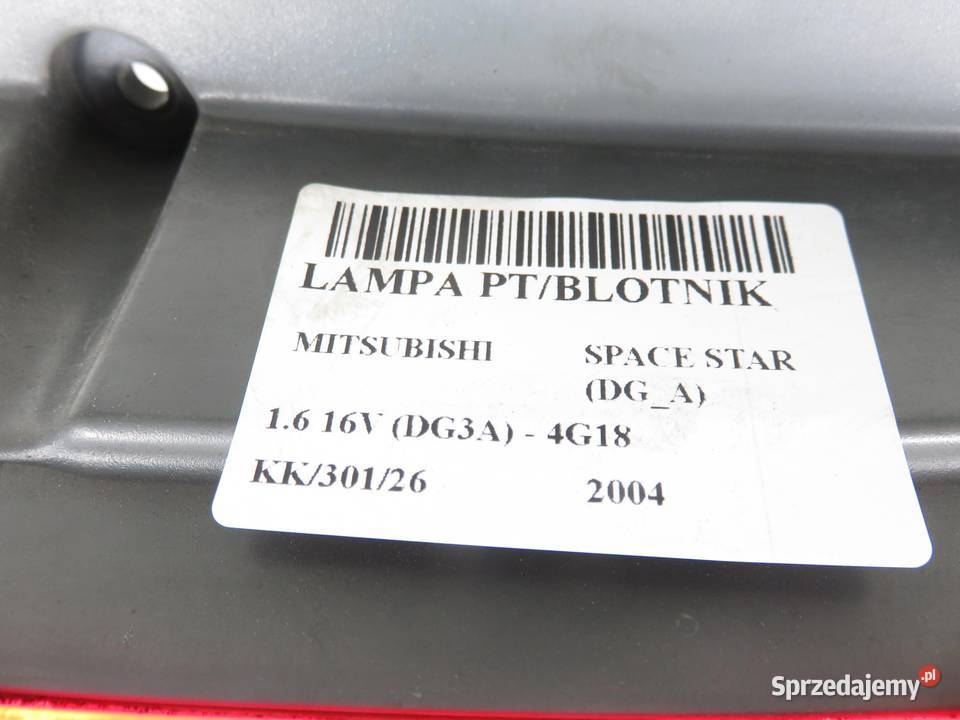 LAMPA PRAWA TYLNA MITSUBISHI SPACE STAR DGA osobowe