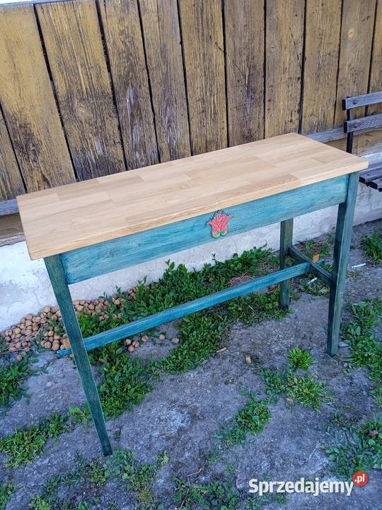 Konsola dębowa rustykalna vintage 98cm małopolskie Żabno