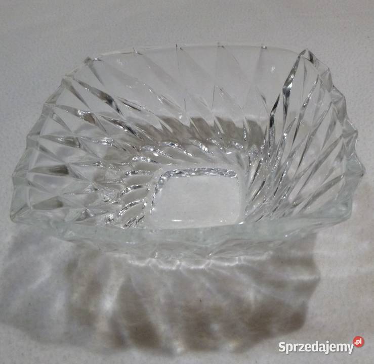 Szklana kwadratowa salaterka Ceramika i szkło mazowieckie