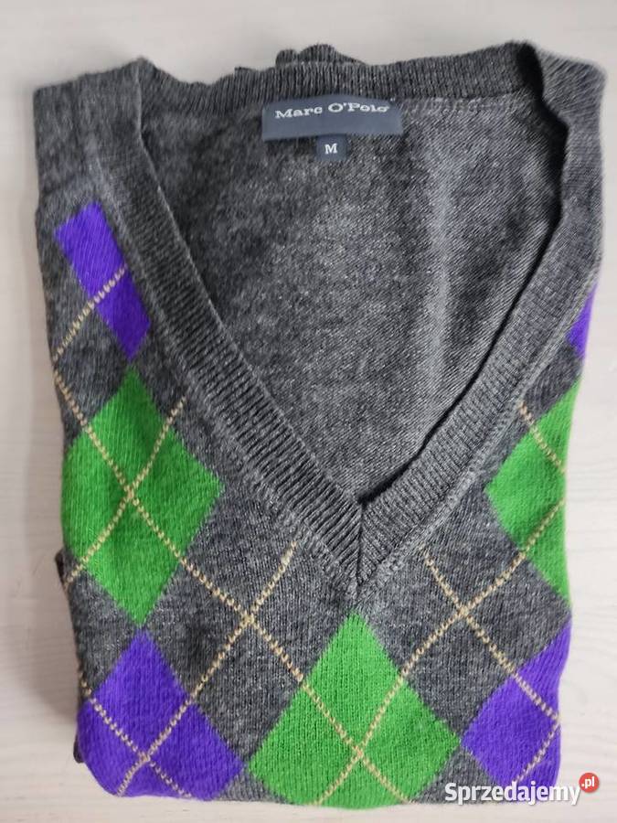 Sweter serek Marc OPolo w kratkę Rozmiar M Głuchołazy