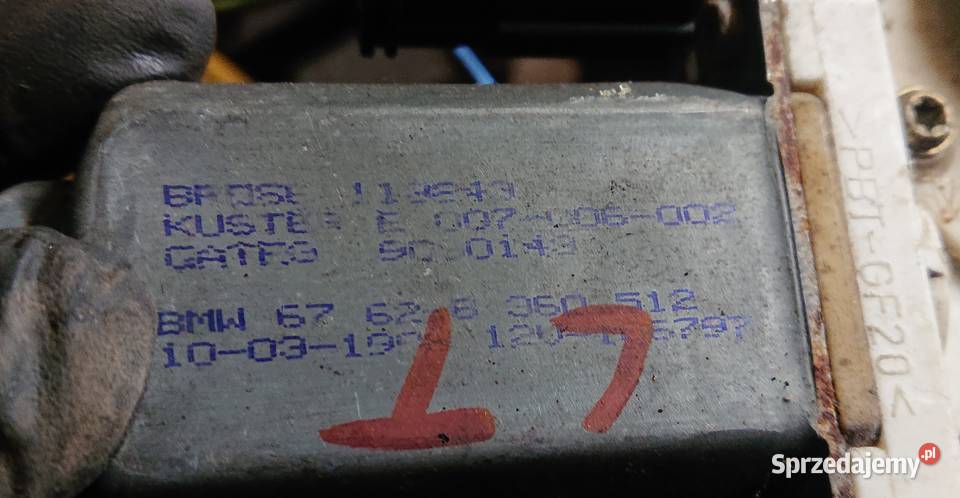 Mechanizm szyby lewy tył Bmw e39 Zabrze sprzedam