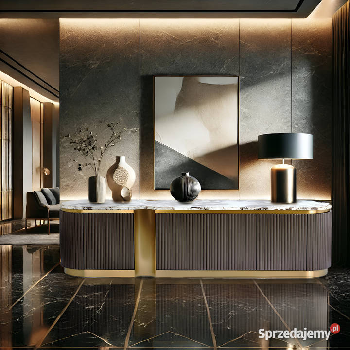 Komoda RTV złota Nutris Glamour Premium Nowy Sącz