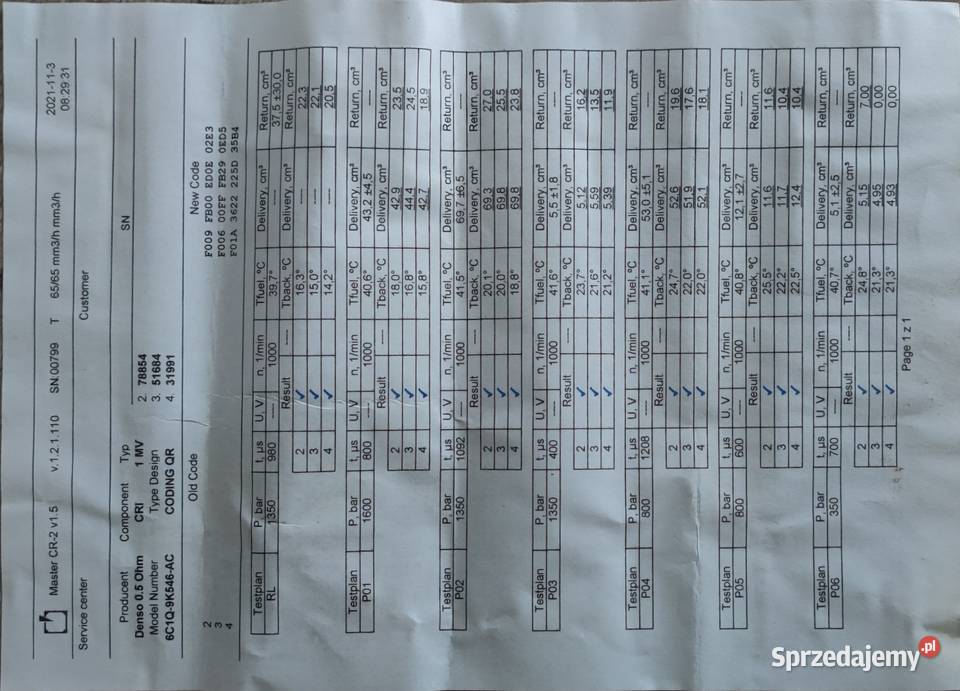 Komplet wtryskiwaczy 6C1Q9K546AC Będzin