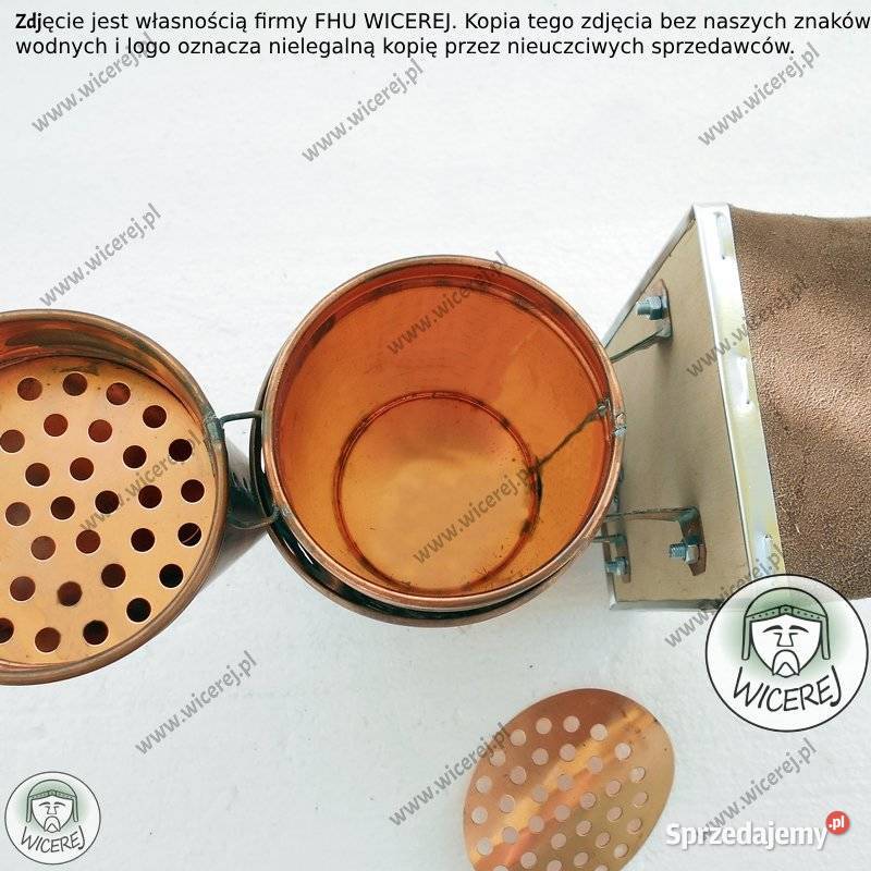 Podkurzacz Solidny Premium Miedziany z Chłodnicą Pszczelarstwo Jaśliska