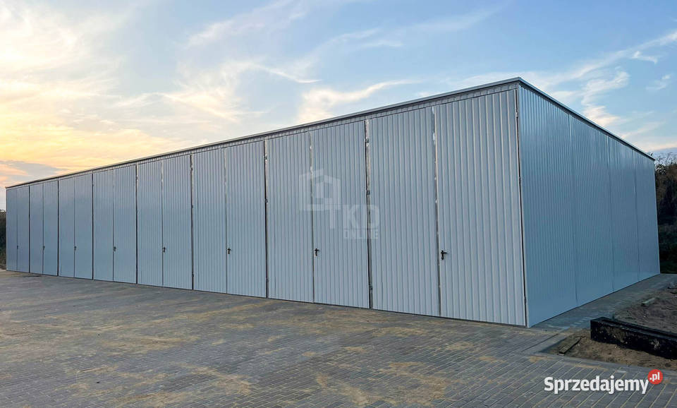 Hala blaszana 24x8m 8x brama dwuskrzydłowa biały Łuków sprzedam