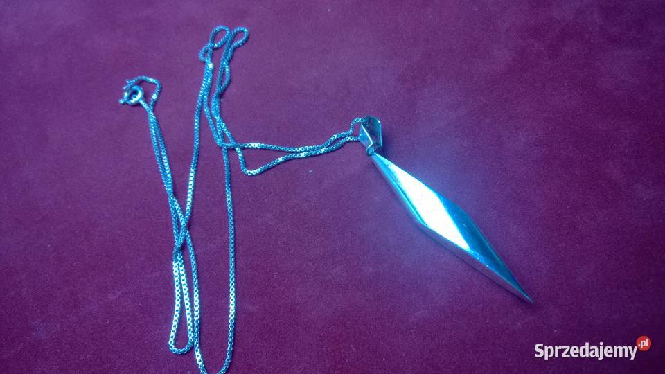 srebrny łańcuszek z wisiorkiem 0108 srebrne sprzedam