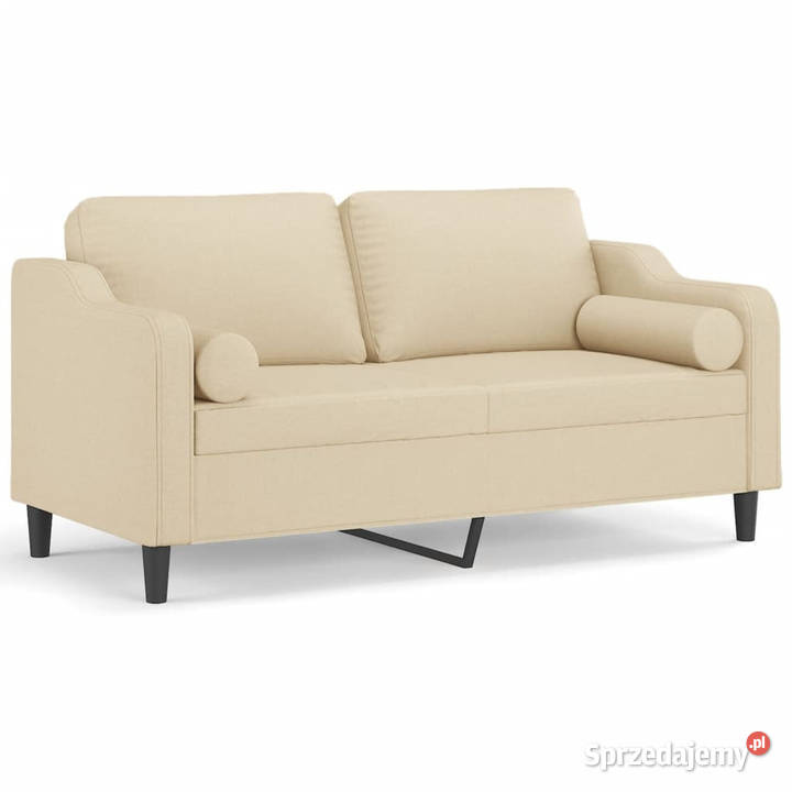 2osobowa sofa z poduszkami kremowa 140 tkanina Warszawa sprzedam