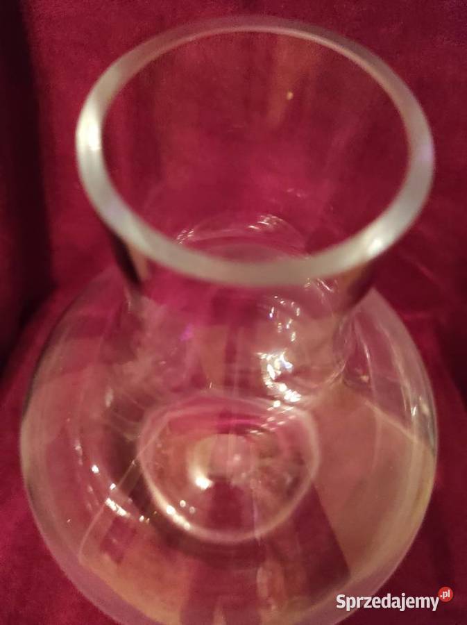 WAZON BUTLA Z GRUBEGO SZKŁA VINTAGE HAND MADE Pabianice