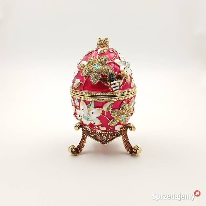 Duże jajko jajo faberge pojemniki szkatułka Zawiercie