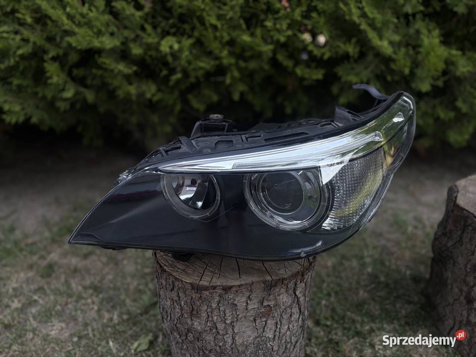 BMW E60 BiXenon Nieskrętny Komplet Lamp Przód Lampy przednie łódzkie Wieluń