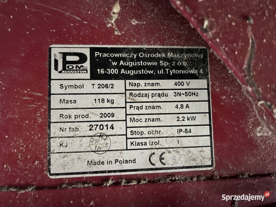 Przenośnik ślimakowy do zboża żmijka podlaskie Guzy